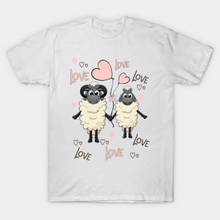 Valentines Sheep - Happy Valentine's day T-Shirt